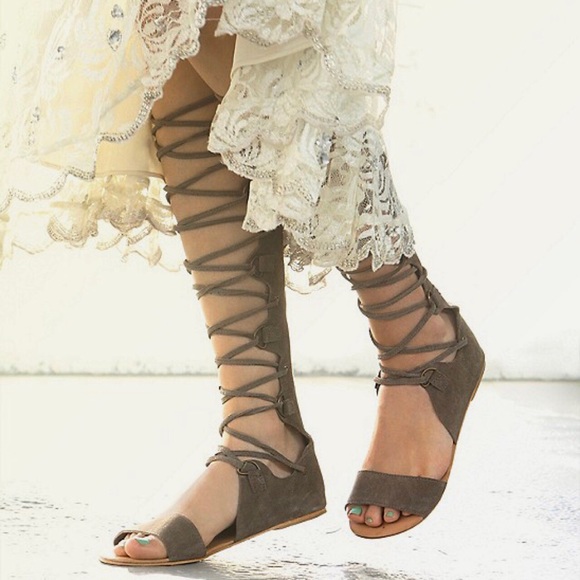 Free People Shoes - Free People Decibel Lace Up Gladiator Sandal 8